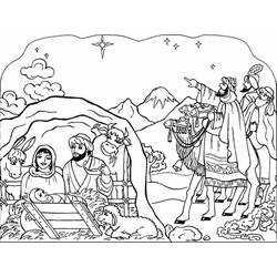 Раскраска: Рождественский вертеп (Праздники и Торжества) #215944 - Бесплатные раскраски для печати