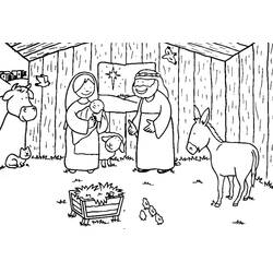 Раскраска: Рождественский вертеп (Праздники и Торжества) #215948 - Бесплатные раскраски для печати