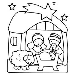 Раскраска: Рождественский вертеп (Праздники и Торжества) #215958 - Бесплатные раскраски для печати