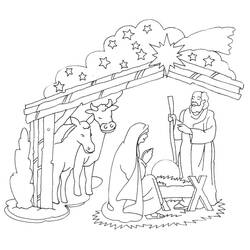 Раскраска: Рождественский вертеп (Праздники и Торжества) #215964 - Бесплатные раскраски для печати