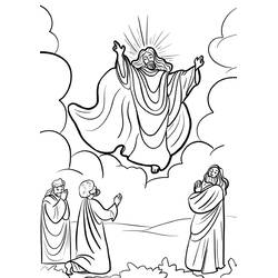 Раскраски: Вознесение Господне - Бесплатные раскраски для печати