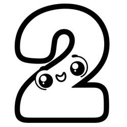 Раскраска: Номер 2 (Обучение и Образование) #221309 - Бесплатные раскраски для печати