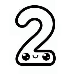 Раскраска: Номер 2 (Обучение и Образование) #221311 - Бесплатные раскраски для печати