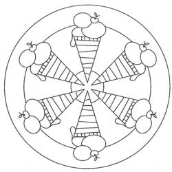 Раскраска: Абстрактные мандалы (Мандалы) #193057 - Бесплатные раскраски для печати