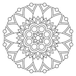 Раскраски: Цветочные мандалы - Бесплатные раскраски для печати