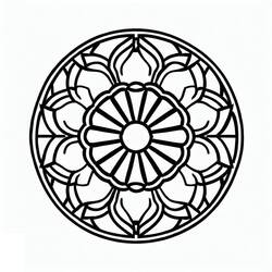 Раскраска: Роза ветров (Мандалы) #193012 - Бесплатные раскраски для печати