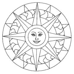 Раскраска: Звёздные мандалы (Мандалы) #118021 - Бесплатные раскраски для печати