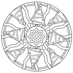Раскраска: Звёздные мандалы (Мандалы) #118040 - Бесплатные раскраски для печати