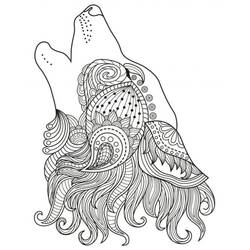 Раскраска: Мандалы с волками (Мандалы) #214314 - Бесплатные раскраски для печати