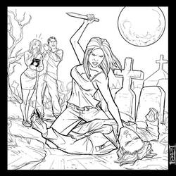 Раскраска: Баффи - истребительница вампиров (Фильмы и ТВ-шоу) #152695 - Бесплатные раскраски для печати