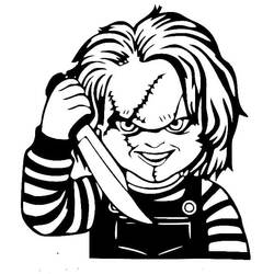 Раскраска: Чаки (Фильмы и ТВ-шоу) #204113 - Бесплатные раскраски для печати