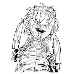 Раскраска: Чаки (Фильмы и ТВ-шоу) #204115 - Бесплатные раскраски для печати