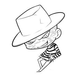 Раскраска: Фредди Крюгер (Фильмы и ТВ-шоу) #202272 - Бесплатные раскраски для печати