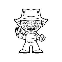 Раскраска: Фредди Крюгер (Фильмы и ТВ-шоу) #202276 - Бесплатные раскраски для печати