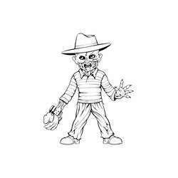 Раскраска: Фредди Крюгер (Фильмы и ТВ-шоу) #202282 - Бесплатные раскраски для печати