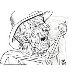 Раскраска: Фредди Крюгер (Фильмы и ТВ-шоу) #202284 - Бесплатные раскраски для печати