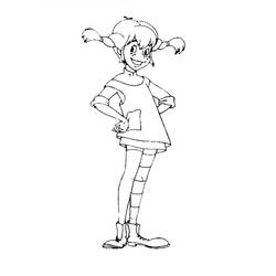 Раскраска: Пеппи Длинныйчулок (Фильмы и ТВ-шоу) #208350 - Бесплатные раскраски для печати