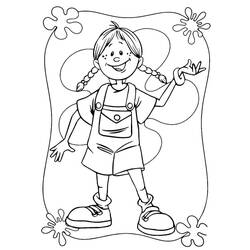 Раскраска: Пеппи Длинныйчулок (Фильмы и ТВ-шоу) #208354 - Бесплатные раскраски для печати