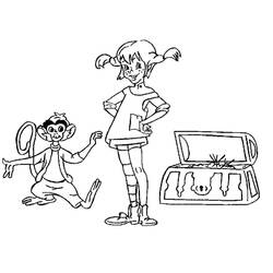 Раскраска: Пеппи Длинныйчулок (Фильмы и ТВ-шоу) #208365 - Бесплатные раскраски для печати