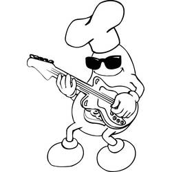 Раскраска: Гитара (Музыка) #173123 - Бесплатные раскраски для печати