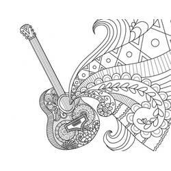 Раскраска: Гитара (Музыка) #173185 - Бесплатные раскраски для печати