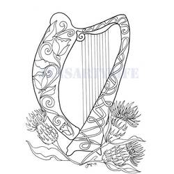 Раскраска: Арфа (Музыка) #176978 - Бесплатные раскраски для печати