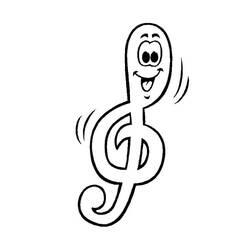 Раскраска: Музыкальные ноты (Музыка) #176885 - Бесплатные раскраски для печати