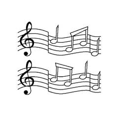 Раскраска: Музыкальные ноты (Музыка) #176891 - Бесплатные раскраски для печати
