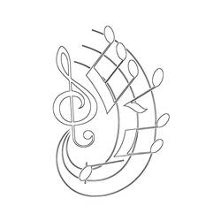 Раскраска: Музыкальные ноты (Музыка) #176892 - Бесплатные раскраски для печати
