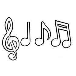 Раскраска: Музыкальные ноты (Музыка) #176895 - Бесплатные раскраски для печати