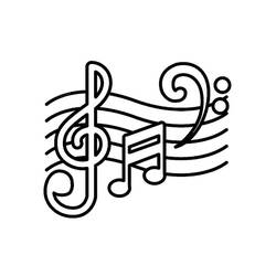 Раскраска: Музыкальные ноты (Музыка) #176896 - Бесплатные раскраски для печати