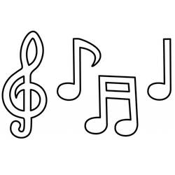 Раскраска: Музыкальные ноты (Музыка) #176899 - Бесплатные раскраски для печати