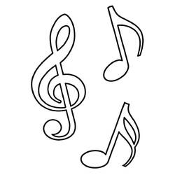 Раскраски: Музыкальные ноты - Бесплатные раскраски для печати