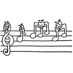 Раскраска: Музыкальные ноты (Музыка) #218753 - Бесплатные раскраски для печати