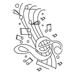 Раскраска: Музыкальные ноты (Музыка) #218754 - Бесплатные раскраски для печати
