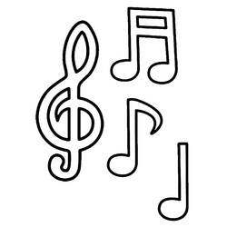 Раскраска: Музыкальные ноты (Музыка) #218767 - Бесплатные раскраски для печати
