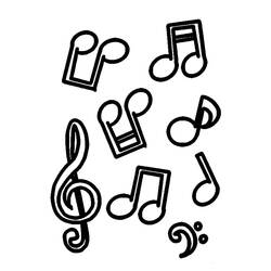 Раскраска: Музыкальные ноты (Музыка) #218770 - Бесплатные раскраски для печати