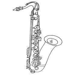 Раскраска: Саксофон (Музыка) #173360 - Бесплатные раскраски для печати