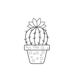 Раскраски: Кактус - Бесплатные раскраски для печати