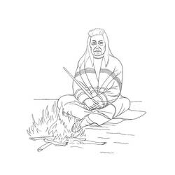 Раскраска: Костёр (Природа и Времена года) #156775 - Бесплатные раскраски для печати