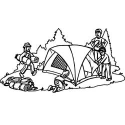 Раскраска: Кемпинг (Природа и Времена года) #207392 - Бесплатные раскраски для печати