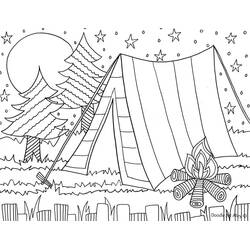 Раскраска: Кемпинг (Природа и Времена года) #207401 - Бесплатные раскраски для печати
