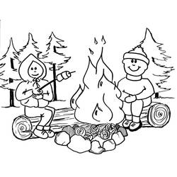 Раскраска: Кемпинг (Природа и Времена года) #207407 - Бесплатные раскраски для печати