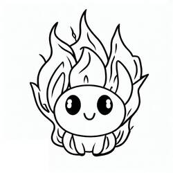 Раскраска: Огонь (Природа и Времена года) #188327 - Бесплатные раскраски для печати