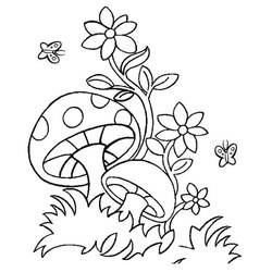 Раскраска: Гриб (Природа и Времена года) #174106 - Бесплатные раскраски для печати