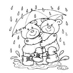 Раскраска: Дождь (Природа и Времена года) #158232 - Бесплатные раскраски для печати