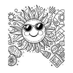 Раскраска: Лето (Природа и Времена года) #218916 - Бесплатные раскраски для печати