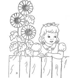 Раскраска: Подсолнух (Природа и Времена года) #171021 - Бесплатные раскраски для печати