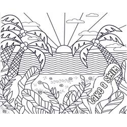 Раскраска: Закат (Природа и Времена года) #216001 - Бесплатные раскраски для печати