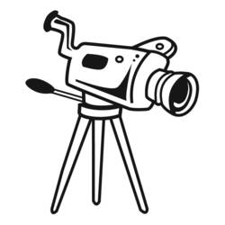 Раскраски: Видеокамера - Бесплатные раскраски для печати